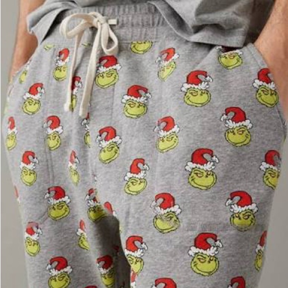 American Eagle Outfitters Gray Grinch Sweatpants